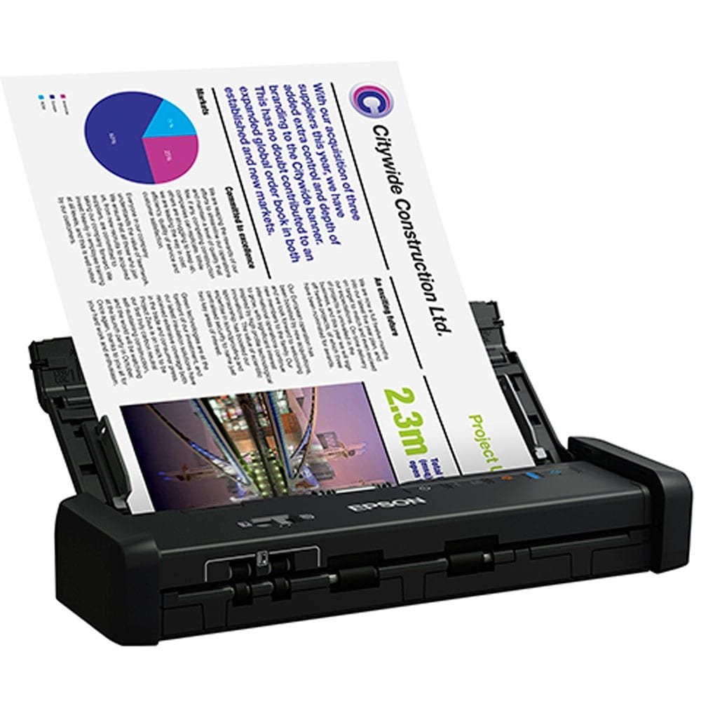 Scanner Portátil Epson Workforce ES-200, Duplex, 600 dpi, USB, Alinhamento Automático