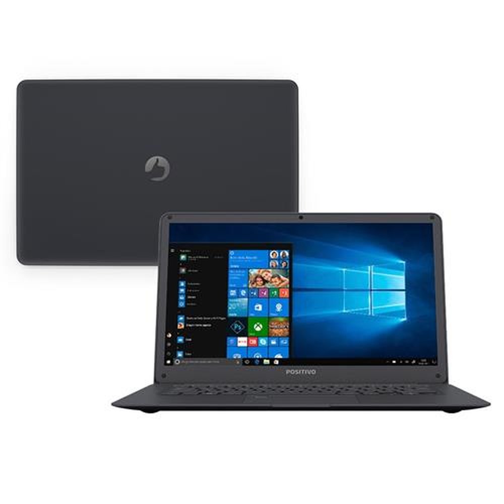 Notebook Positivo Motion Plus Q464B, Intel Core, 4GB, 64GB, Tela 14", HD LED, Windows 10 Home, Cinza Azul
