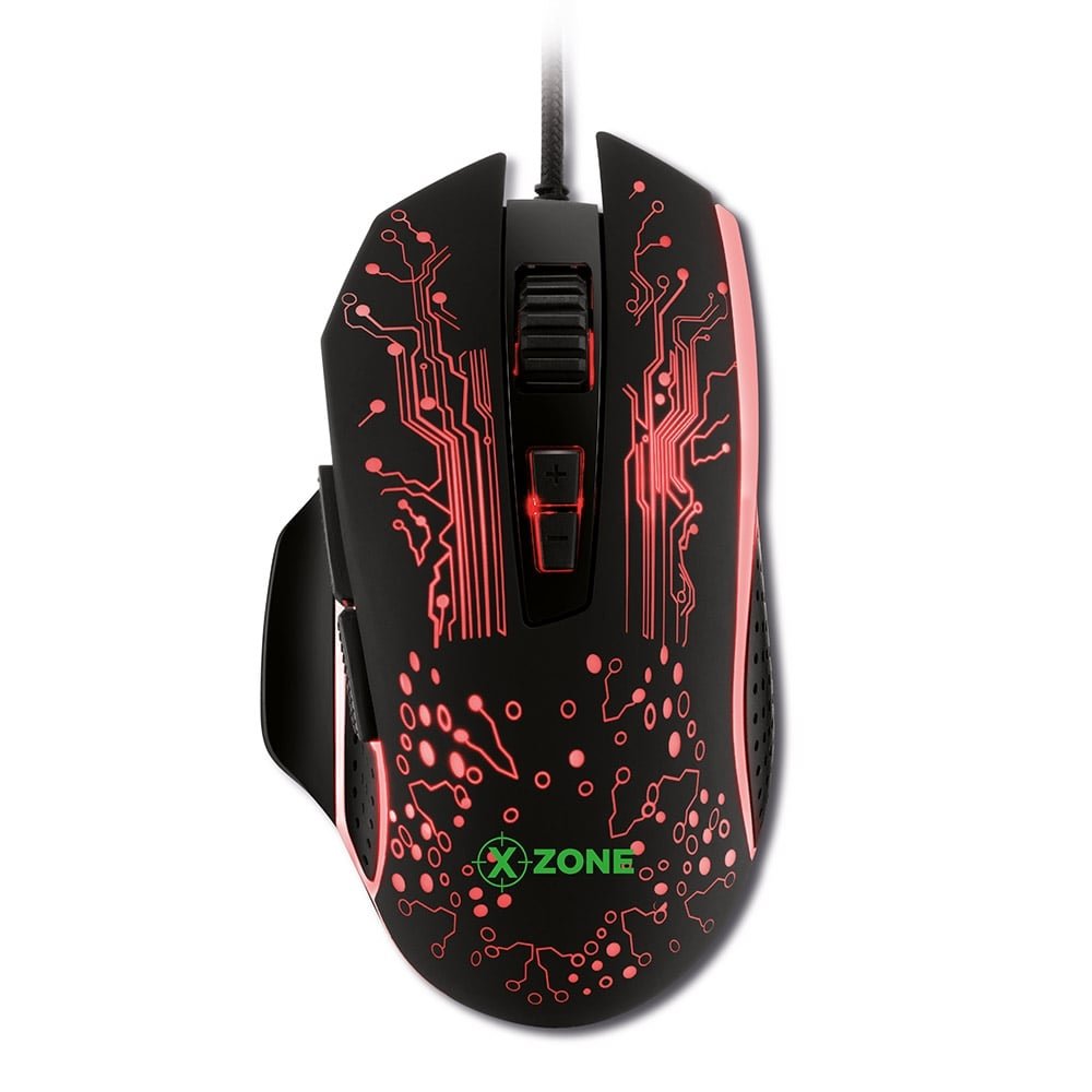 Mouse Gamer Xzone GMF03 USB Ergonômico LED 3200dpi RGB Preto