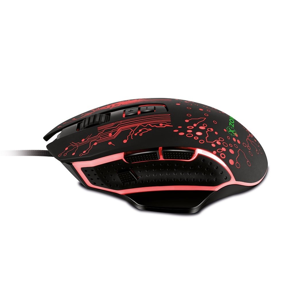 Mouse Gamer Xzone GMF03 USB Ergonômico LED 3200dpi RGB Preto