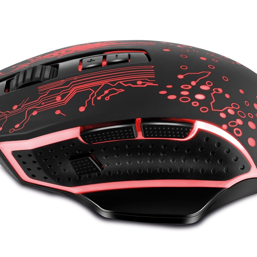 Mouse Gamer Xzone GMF03 USB Ergonômico LED 3200dpi RGB Preto