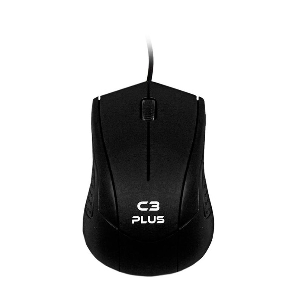 Mouse C3plus Com Fio Preto - Ms-27bk