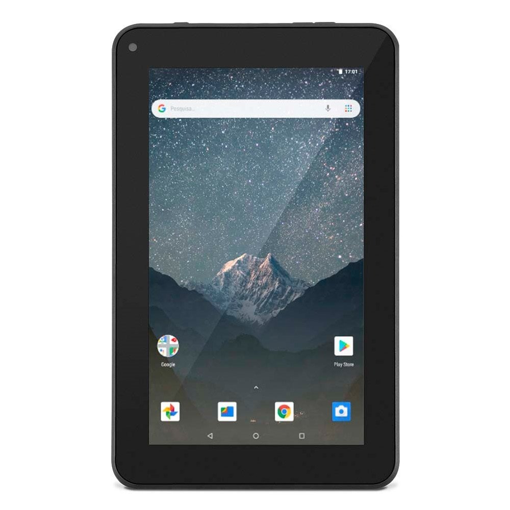 Tablet Multilaser M7S GO Preto, Tela 7", Wi-Fi, Android 8.1, Câmera Frontal de 1.3MP, 1GB RAM e 16GB