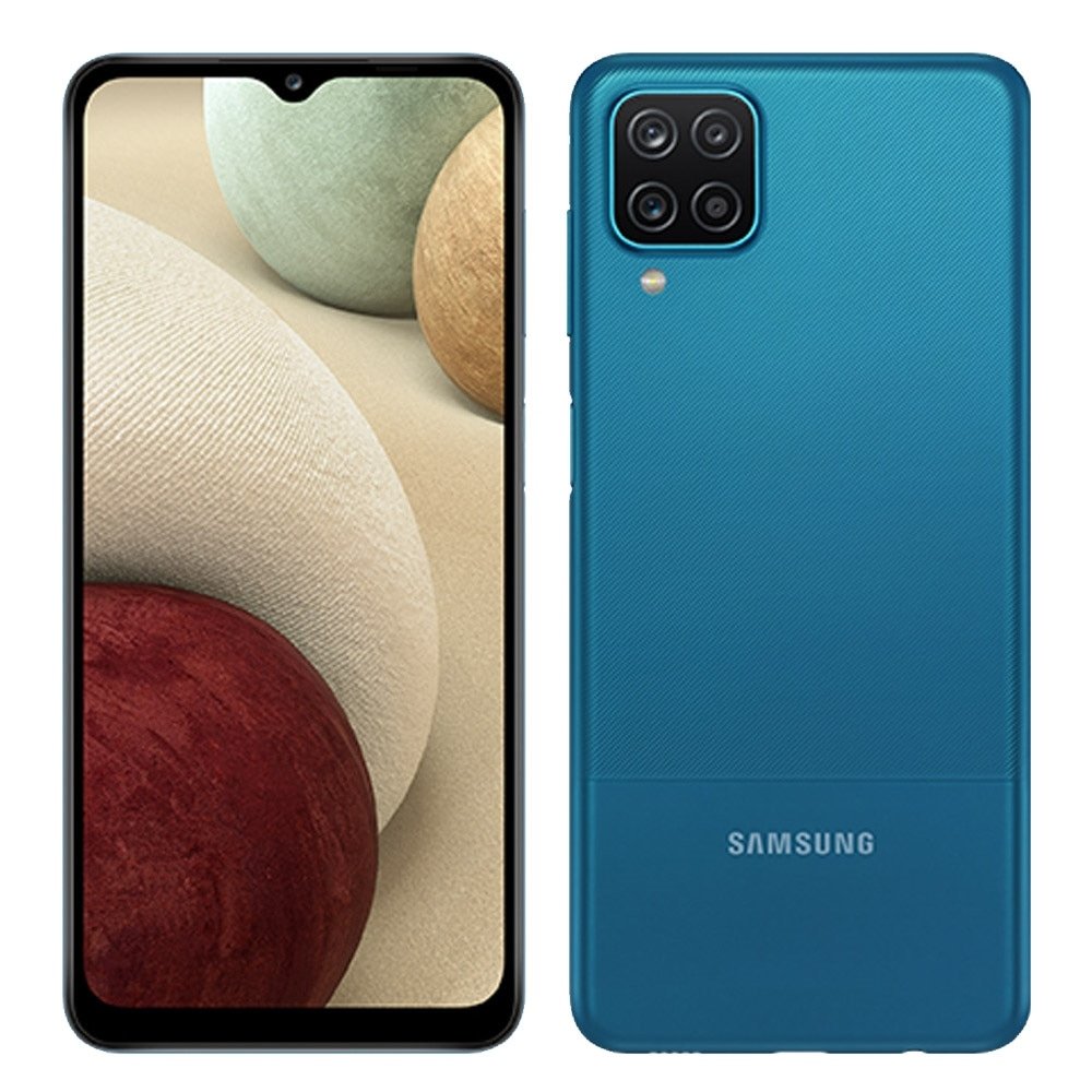 Smartphone Samsung Galaxy A12 Azul, Tela 6.5", 4G+Wi-Fi, And. 10, Câm. Tras. de 48+5+2+2MP, Frontal de 8MP, 4GB RAM, 64GB