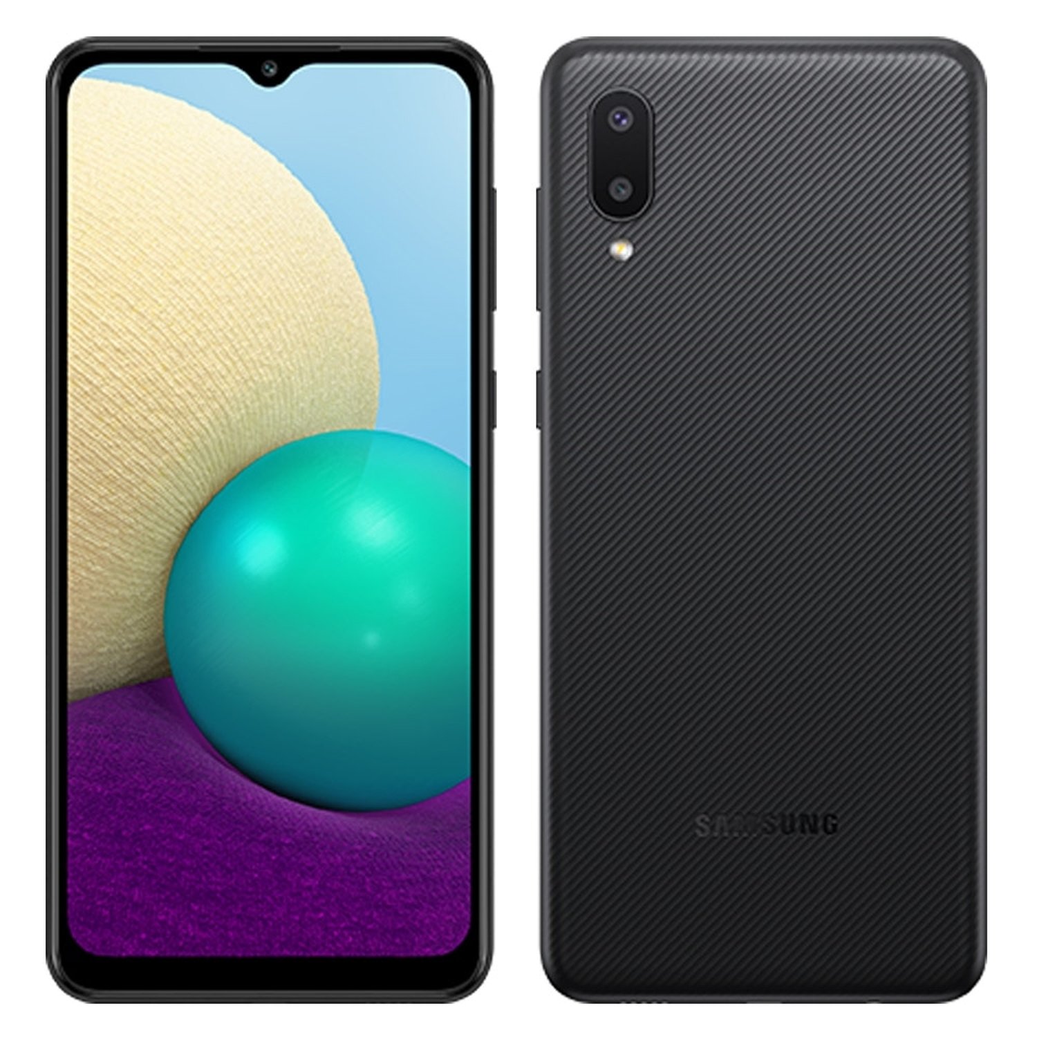 Smartphone Samsung Galaxy A02, Preto, 6.5", 4G+Wi-fi, Android 10, Câmera 13+2MP, Frontal 5MP, 2GB RAM, 32GB