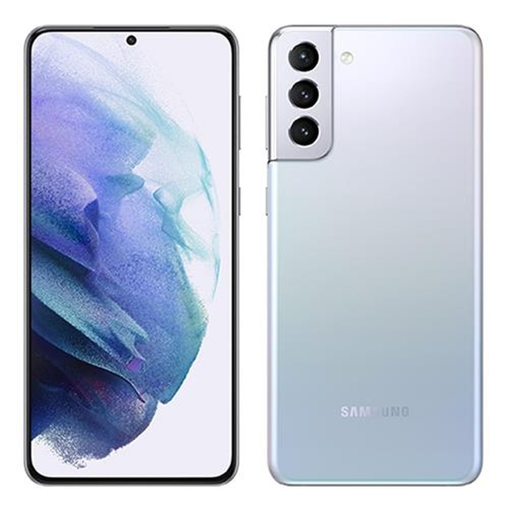 Smartphone Samsung Galaxy S21+ Prata, Tela de 6.7", 5G+Wi-Fi+NFC, And. 11, Câm. Tras. de 12+64+12, Frontal de 10MP, 256GB