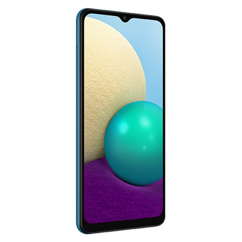 Smartphone Samsung Galaxy A02 Azul, 6.5", 4G+Wifi, Android 10, Câmera 13+2MP, Frontal 5MP, 2GB RAM, 32GB