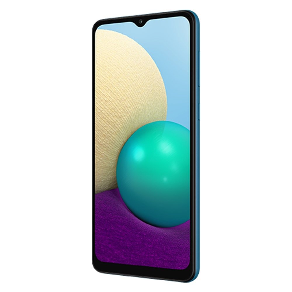 Smartphone Samsung Galaxy A02 Azul, 6.5", 4G+Wifi, Android 10, Câmera 13+2MP, Frontal 5MP, 2GB RAM, 32GB