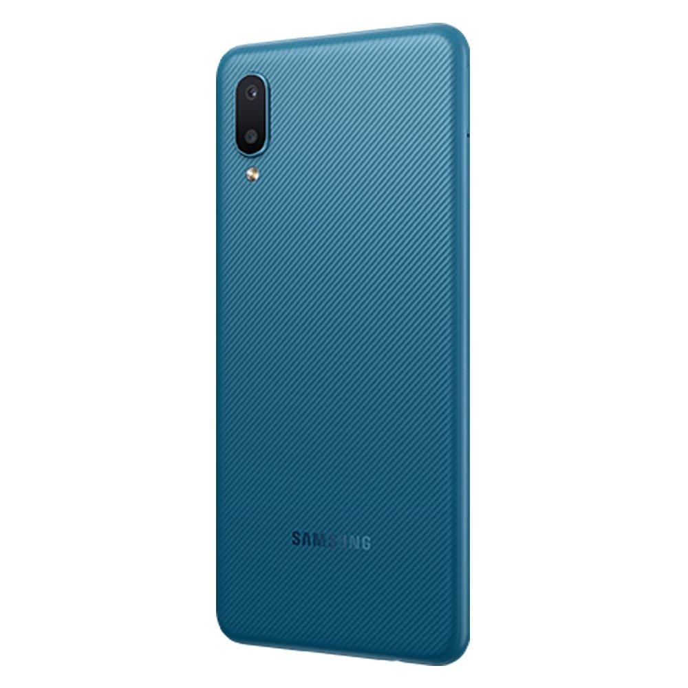 Smartphone Samsung Galaxy A02 Azul, 6.5", 4G+Wifi, Android 10, Câmera 13+2MP, Frontal 5MP, 2GB RAM, 32GB