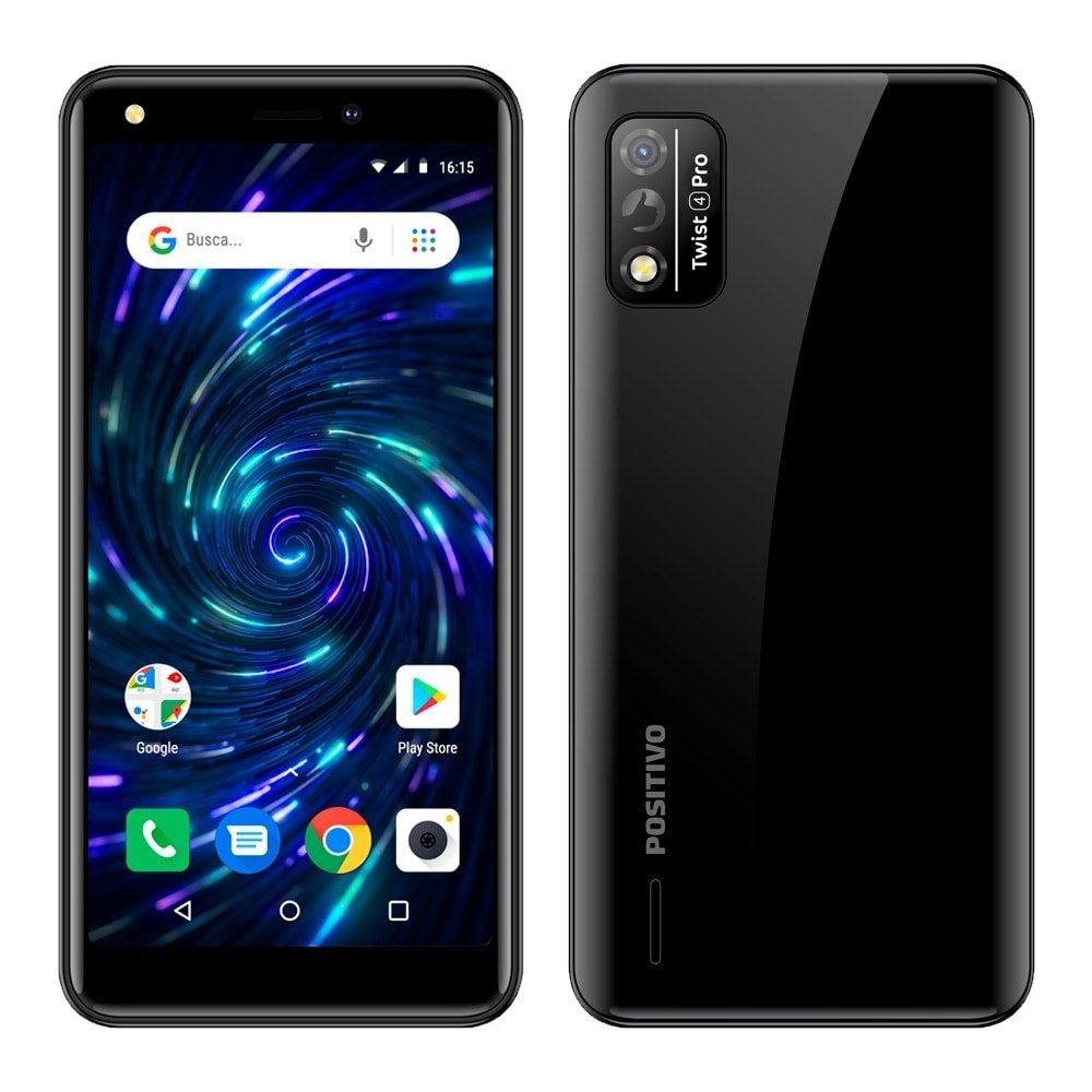 Smartphone Positivo Twist 4 Pro, Preto, Tela de 5.5", 4G+Wi-Fi, Câm. Tras. de 8MP, Frontal de 8MP, 64GB
