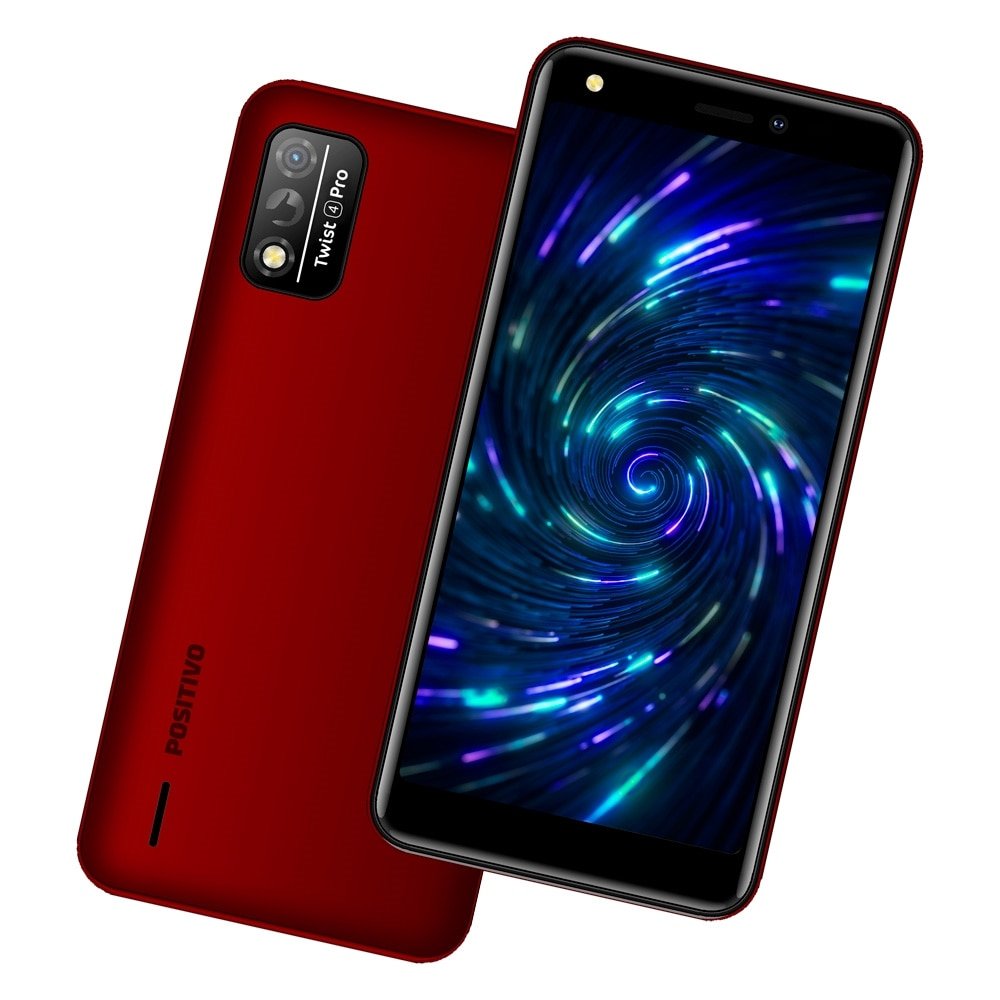 Smartphone Positivo Twist 4 Pro, Vermelho, Tela de 5.5", 4G+Wi-Fi, Câm. Tras. de 8MP, Frontal de 8MP, 64GB