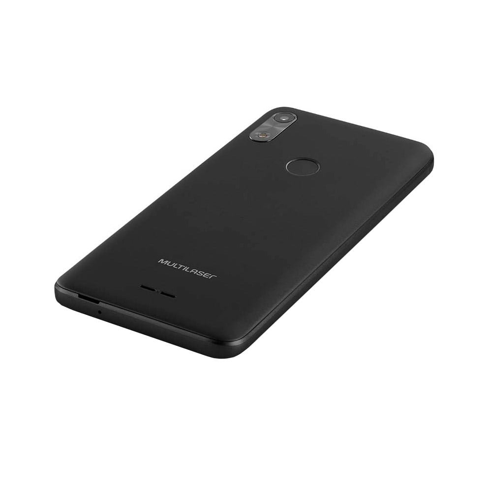 Smartphone Multilaser F P9130, Preto, Tela 5.5", 3G+ Wi-Fi, Android 9, Câm Traseira 5MP+5MP e Frontal, 32GB, 1GB RAM