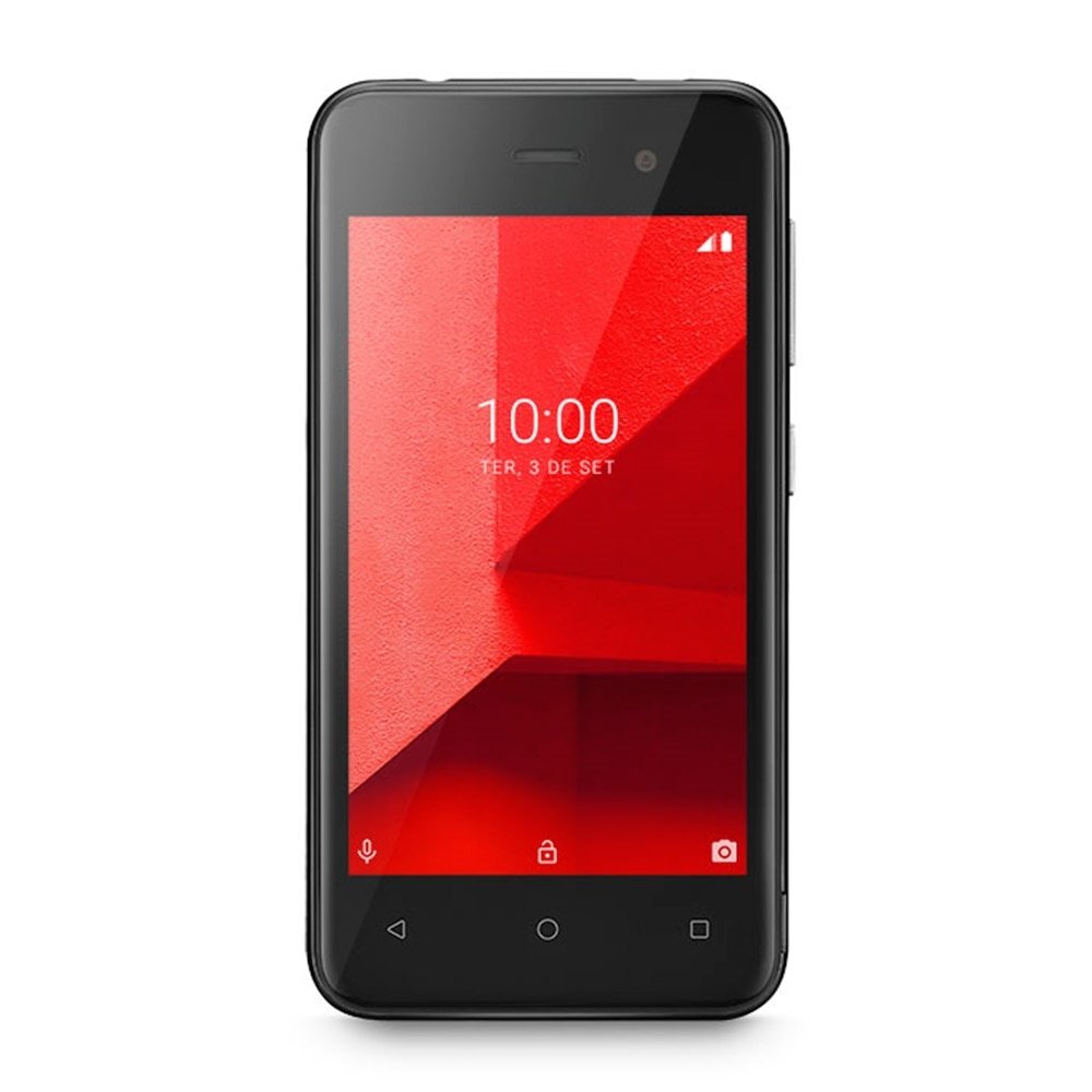 Smartphone Multilaser E LITE P9126,Preto, Tela 4.0", 3G+ Wi-Fi, Android 8.1, Câm Traseira 5MP+5MP e Frontal, 32GB 512MB RAM