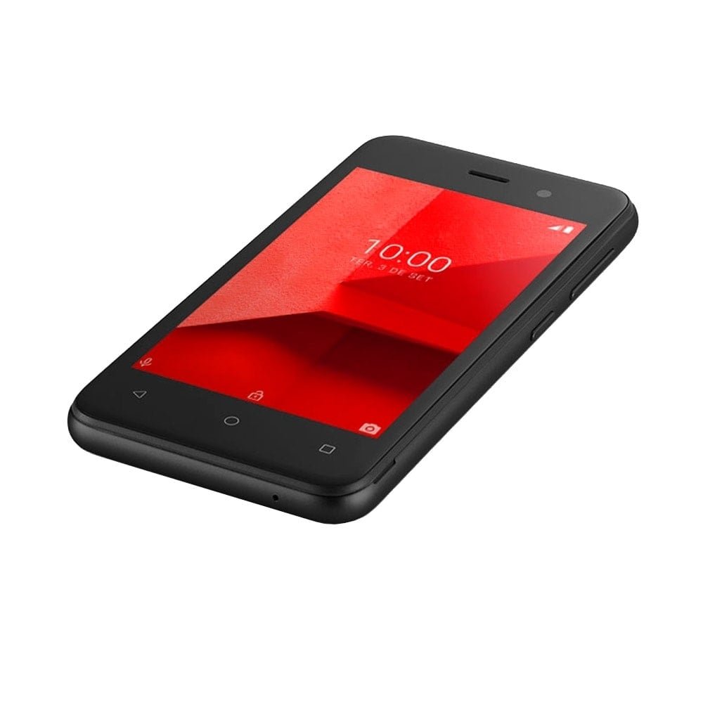 Smartphone Multilaser E LITE P9126,Preto, Tela 4.0", 3G+ Wi-Fi, Android 8.1, Câm Traseira 5MP+5MP e Frontal, 32GB 512MB RAM