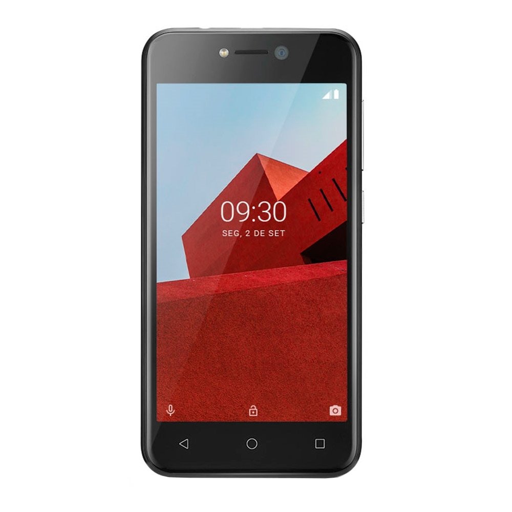 Smartphone Multilaser E P9128,Preto, Tela 5.0", 3G+ Wi-Fi, Android 8.1, Câm Traseira 5MP+5MP e Frontal, 32GB, 512MB RAM