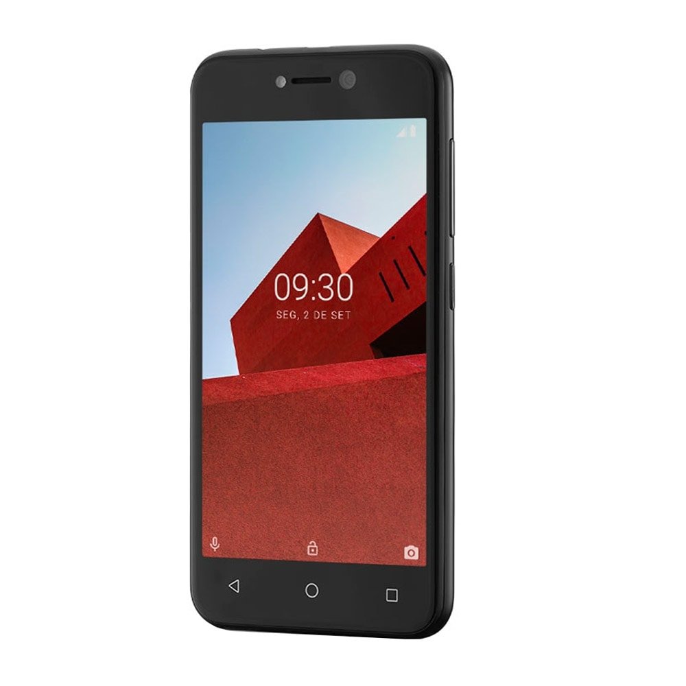Smartphone Multilaser E P9128,Preto, Tela 5.0", 3G+ Wi-Fi, Android 8.1, Câm Traseira 5MP+5MP e Frontal, 32GB, 512MB RAM
