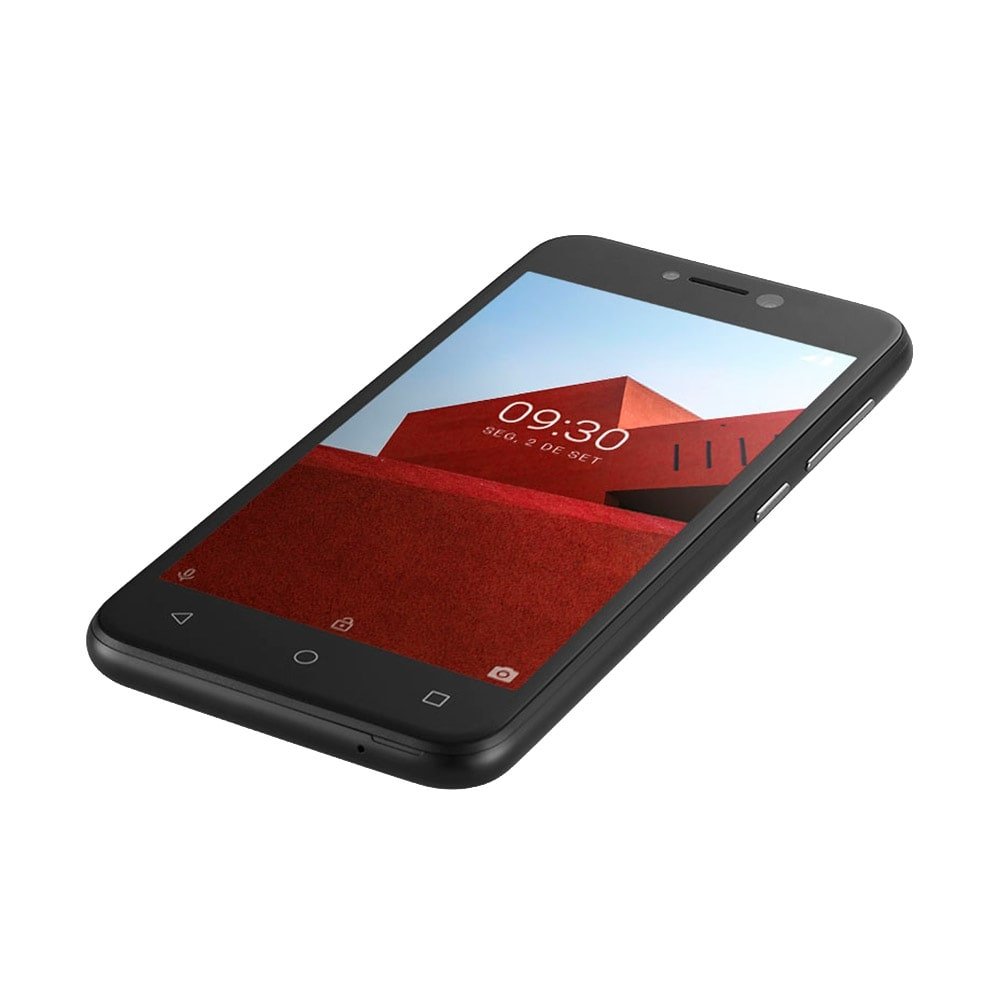 Smartphone Multilaser E P9128,Preto, Tela 5.0", 3G+ Wi-Fi, Android 8.1, Câm Traseira 5MP+5MP e Frontal, 32GB, 512MB RAM