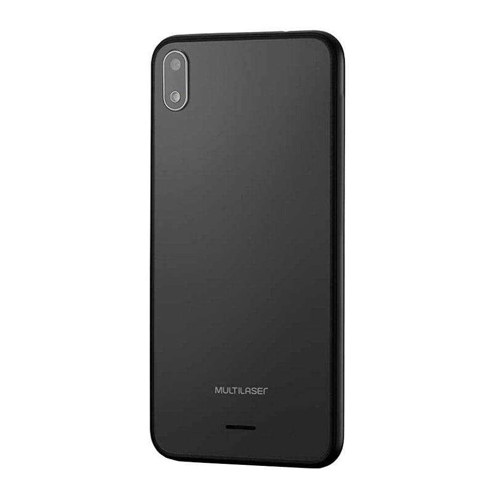 Smartphone Multilaser E P9128,Preto, Tela 5.0", 3G+ Wi-Fi, Android 8.1, Câm Traseira 5MP+5MP e Frontal, 32GB, 512MB RAM