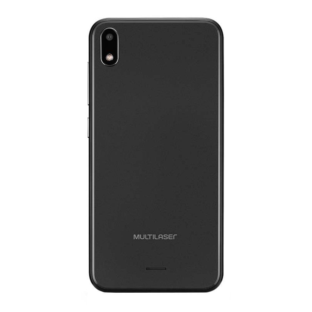 Smartphone Multilaser E P9128,Preto, Tela 5.0", 3G+ Wi-Fi, Android 8.1, Câm Traseira 5MP+5MP e Frontal, 32GB, 512MB RAM