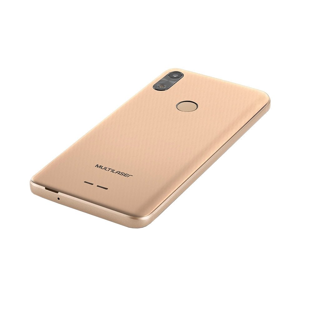 Smartphone Multilaser F P9131, Dourado, Tela 5.5", 3G+ Wi-Fi, Android 9.0, Câm Traseira 5MP+5MP e Frontal, 32GB, 1GB RAM