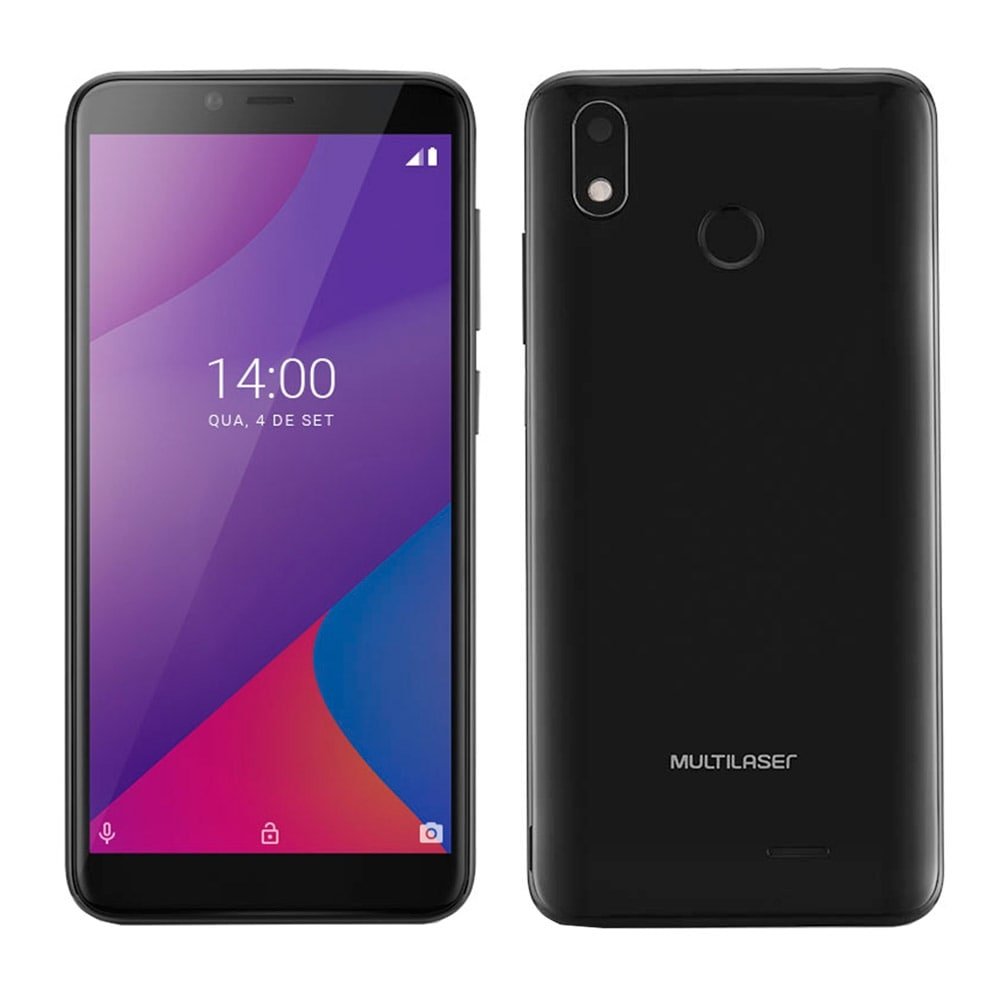 Smartphone Multilaser G MAX P9107, Preto, Tela 6", 4G+Wi-Fi, Android 9.0, Câm Traseira 5MP+5MP e Frontal, 32GB, 1GB RAM