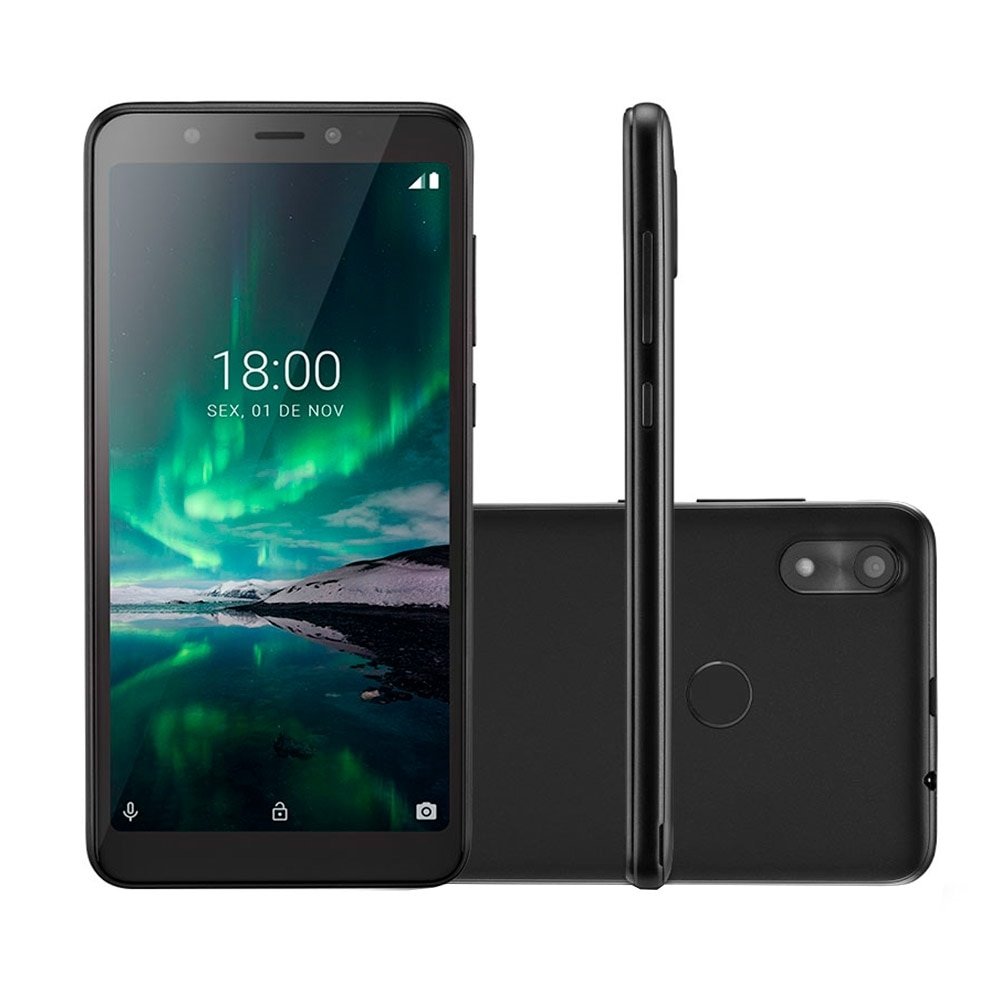 Smartphone Multilaser F PRO P9118, Preto, Tela 5.5", 4G+ Wi-Fi, Android 9, Câm Traseira 5MP+5MP e Frontal, 16GB, 1GB RAM
