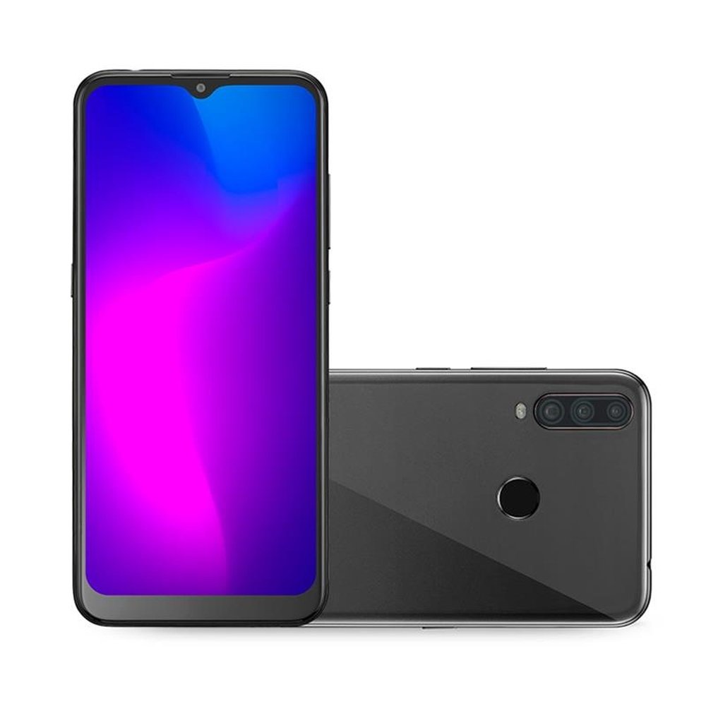 Smartphone Multilaser G Pro 2 P9125, Preto, Tela 6.5", 4G+Wi-Fi, Android 10, Câm Traseira 13+2+5MP e Frontal, 32GB 2GB RAM