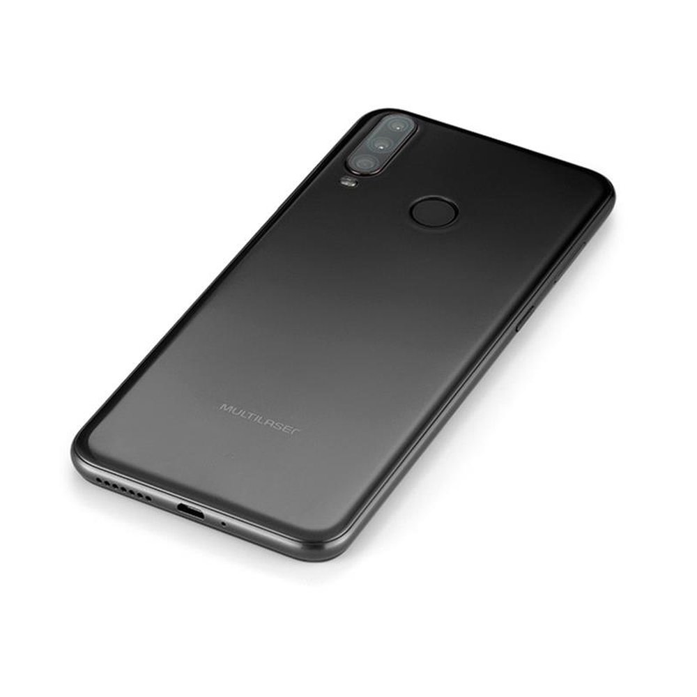 Smartphone Multilaser G Pro 2 P9125, Preto, Tela 6.5", 4G+Wi-Fi, Android 10, Câm Traseira 13+2+5MP e Frontal, 32GB 2GB RAM