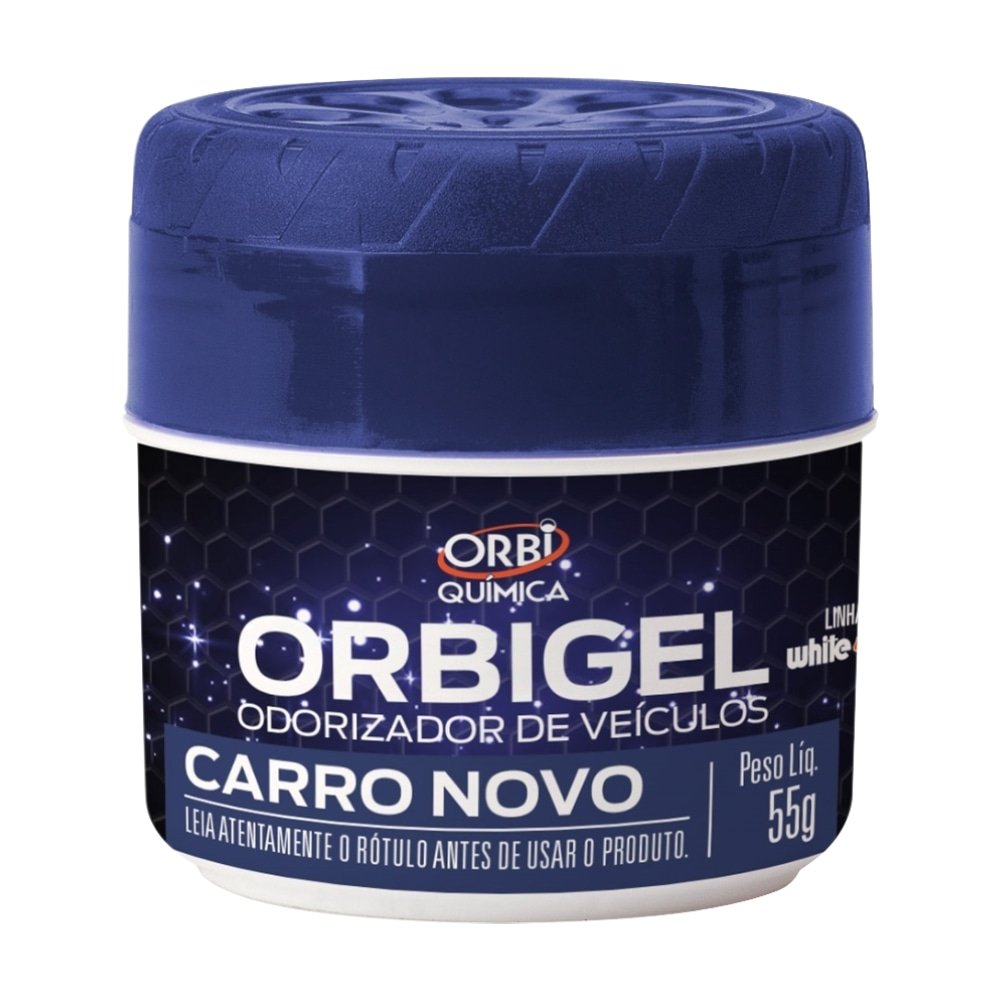 Orbi Gel Odorizador De Veículos Carro Novo 55g Embalagem com 24 Unidades