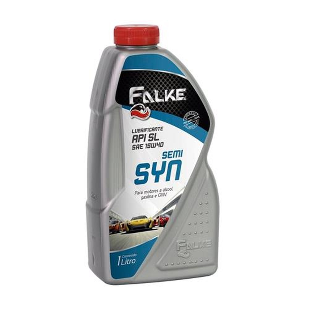 Óleo Lubrificante Falke Semi Syn 15W40 SL 1 Litro Embalagem com 12 Unidades