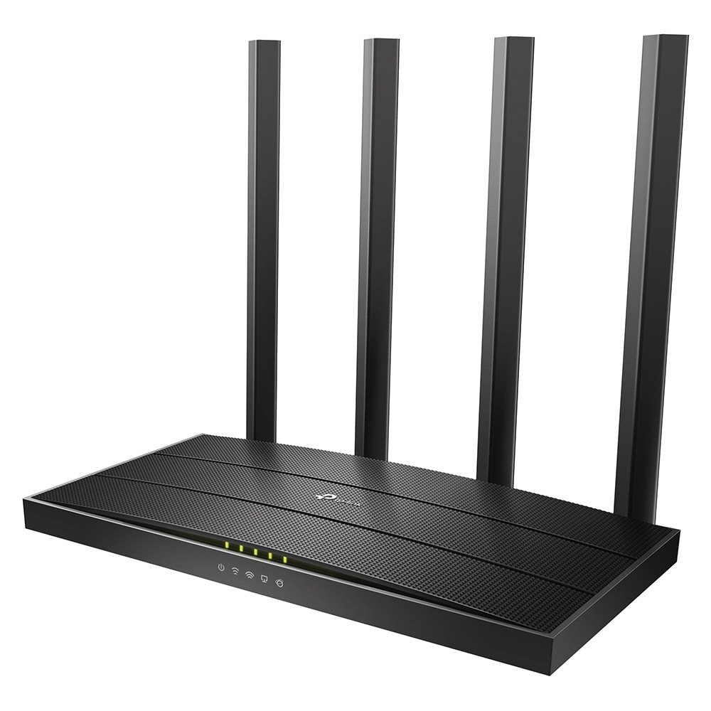 Roteador Wireless TP-Link Archer C6 V3.2 AC1200, 3000mbps, Dual Band,  Portas Gigabit, 4 Antenas Externas, Preto