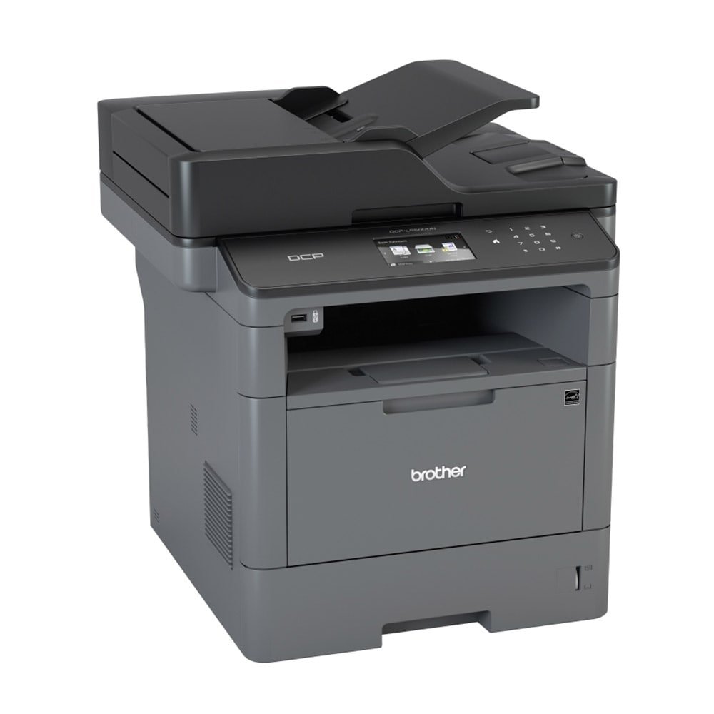 Multifuncional Brother DCPL5502DN Laser, Monocromática, USB 2.0, Ethernet, Duplex, ADF, Preto, 110V