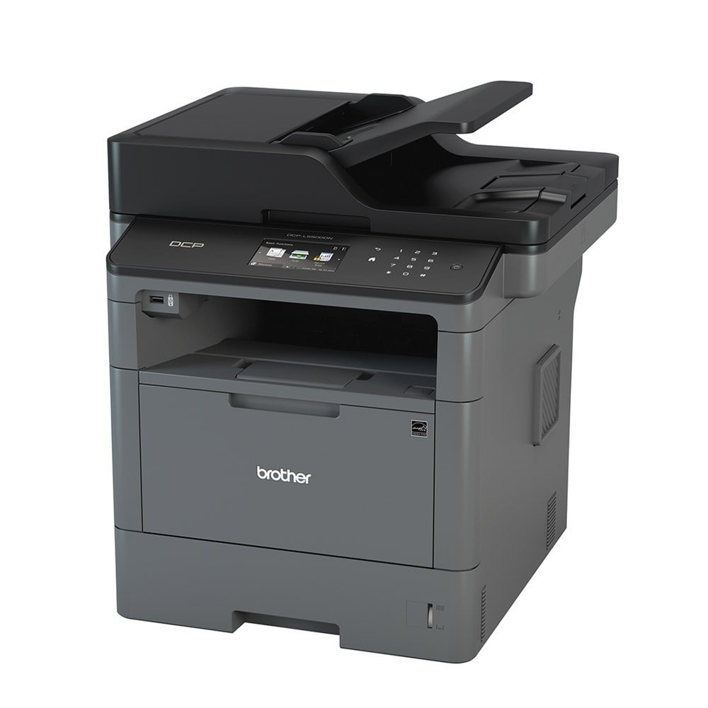 Multifuncional Brother DCPL5502DN Laser, Monocromática, USB 2.0, Ethernet, Duplex, ADF, Preto, 110V