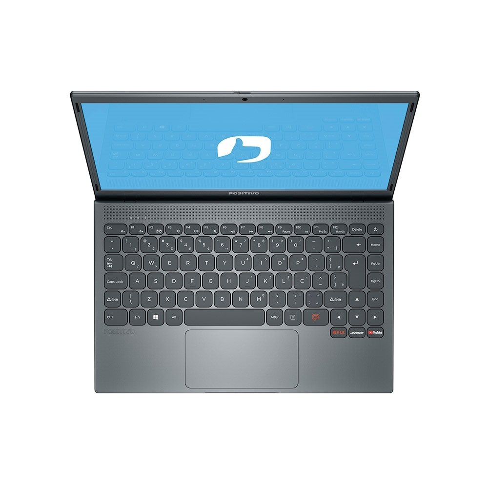 Notebook Positivo Motion Q Q464C, Intel® Atom Quad Core,Tela 14.1", 4GB, 64GB, Intel Graphics, Windows 10, Cinza