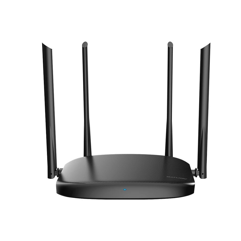 Roteador Wireless Multilaser RE015, 1200mbps, 3 Portas LAN, 4 Antenas