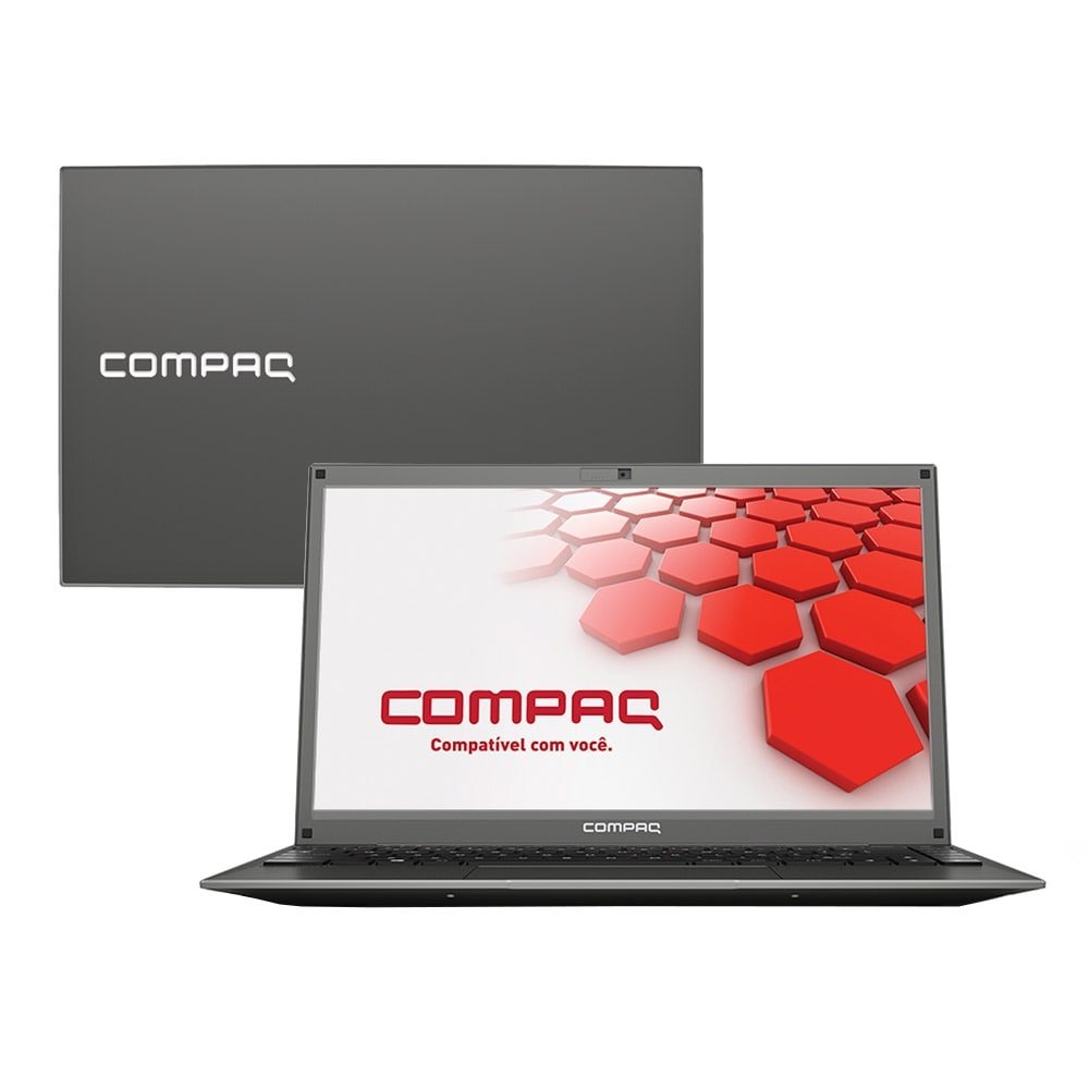 Notebook Compaq Presario 427, Tela de 14.1", Intel Pentium N3700, Linux, SSD 240GB, 4GB RAM, Cinza