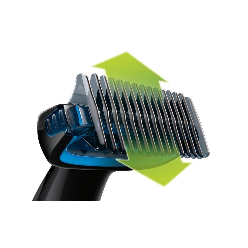 Aparador de Pelos Philips Bodygroom BG1024/16, Aprova d´ agua Preto/Azul, Pilha