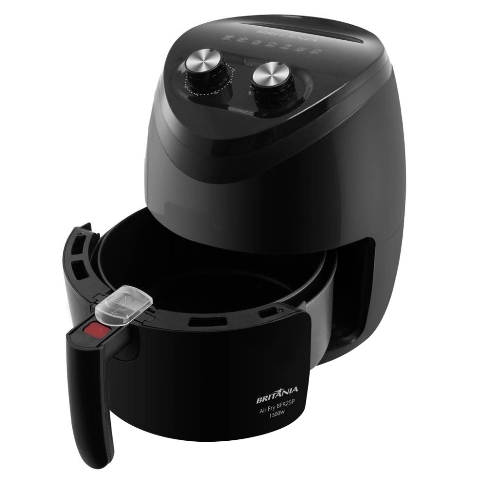 Fritadeira sem Óleo Air Fryer Britânia BFR25P - 4 Litros, 1500W, Preto, 110V