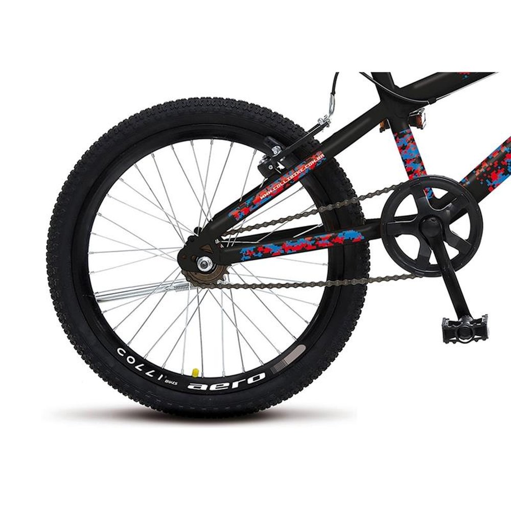 Bicicleta Infantil Colli Maxboy Aro 20, Tamanho Quadro 12,Freios V-Brake, Preto Fosco
