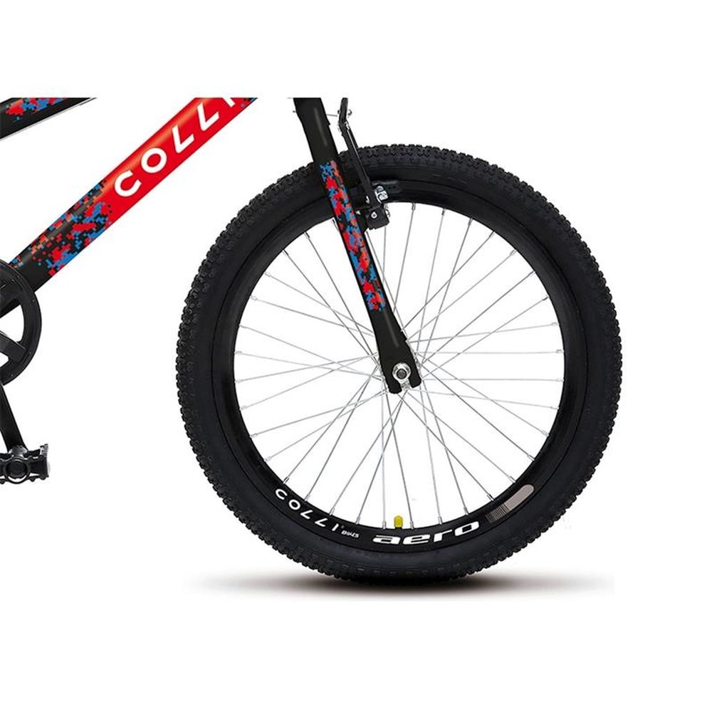 Bicicleta Infantil Colli Maxboy Aro 20, Tamanho Quadro 12,Freios V-Brake, Preto Fosco