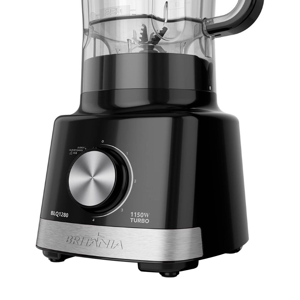 Liquidificador Britânia BLQ1280P - com Filtro, 2,7 Litros e 4 Velocidades + Pulsar, 1150W, Preto, 220V