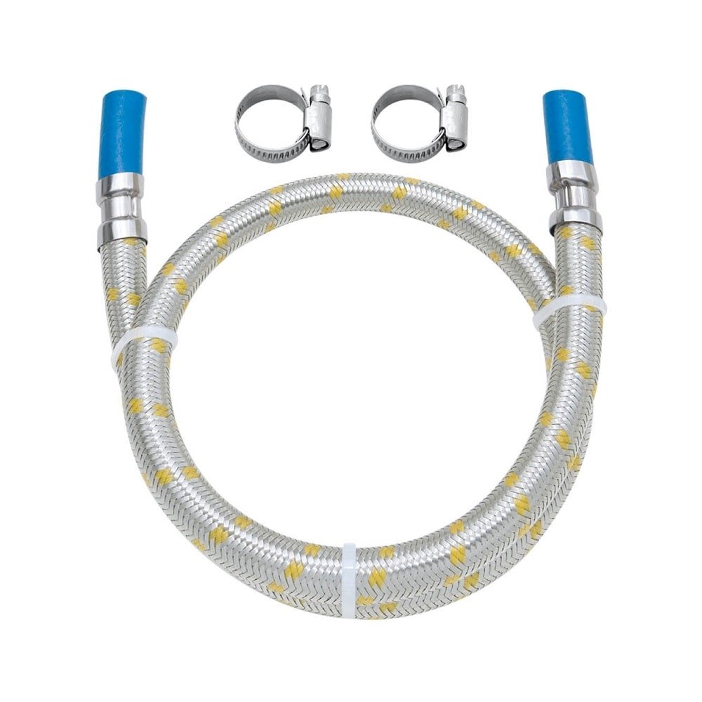 Engate Flexível Blukit Inox para Gás para Espigão com Abraçadeira 1,50m