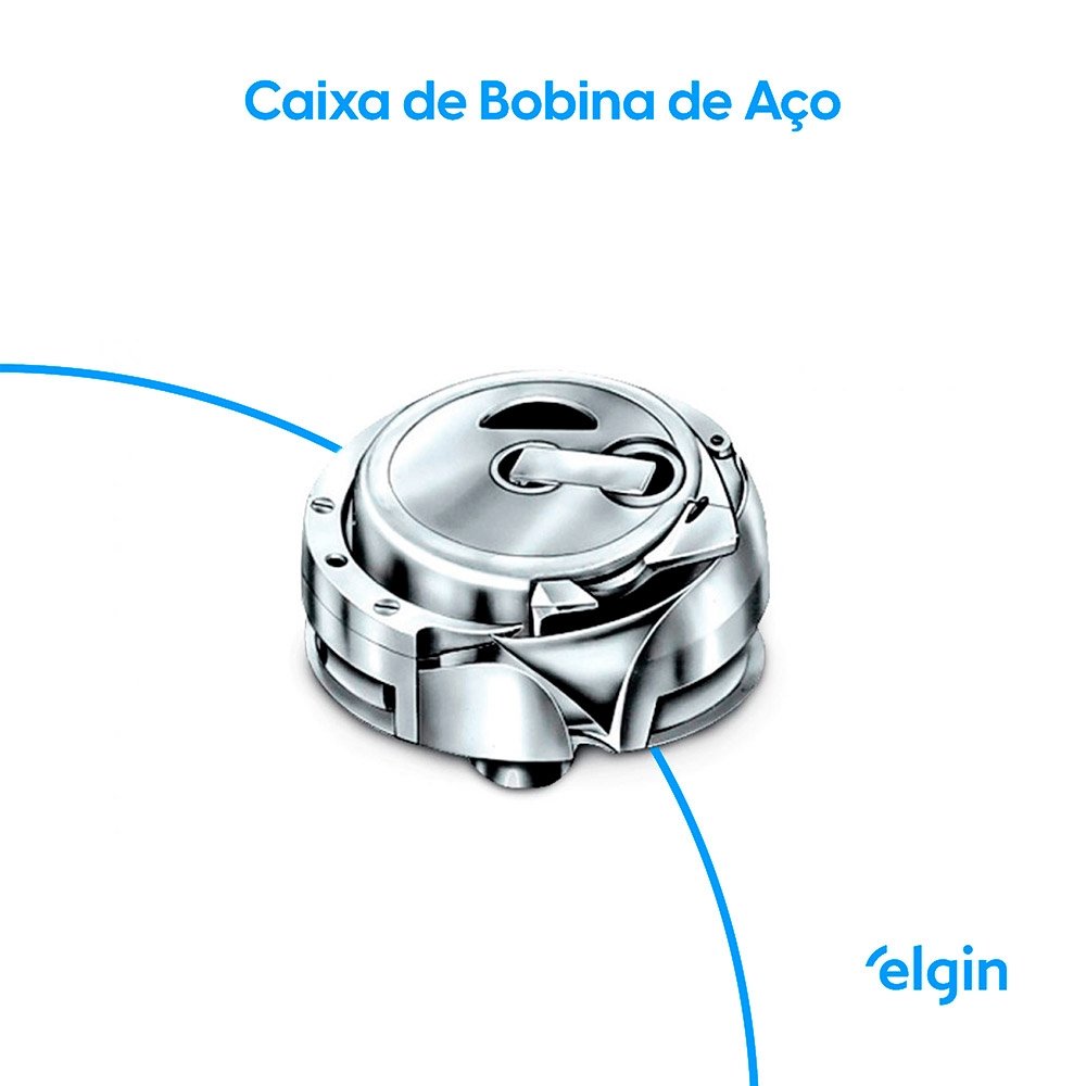 Máquina de Costura Elgin JX4035 Portátil Genius, Branco, 110V
