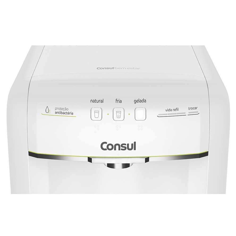 Purificador de Água Consul CPB36 Bem Estar Refrigerado - com Compressor, Branco, 220V