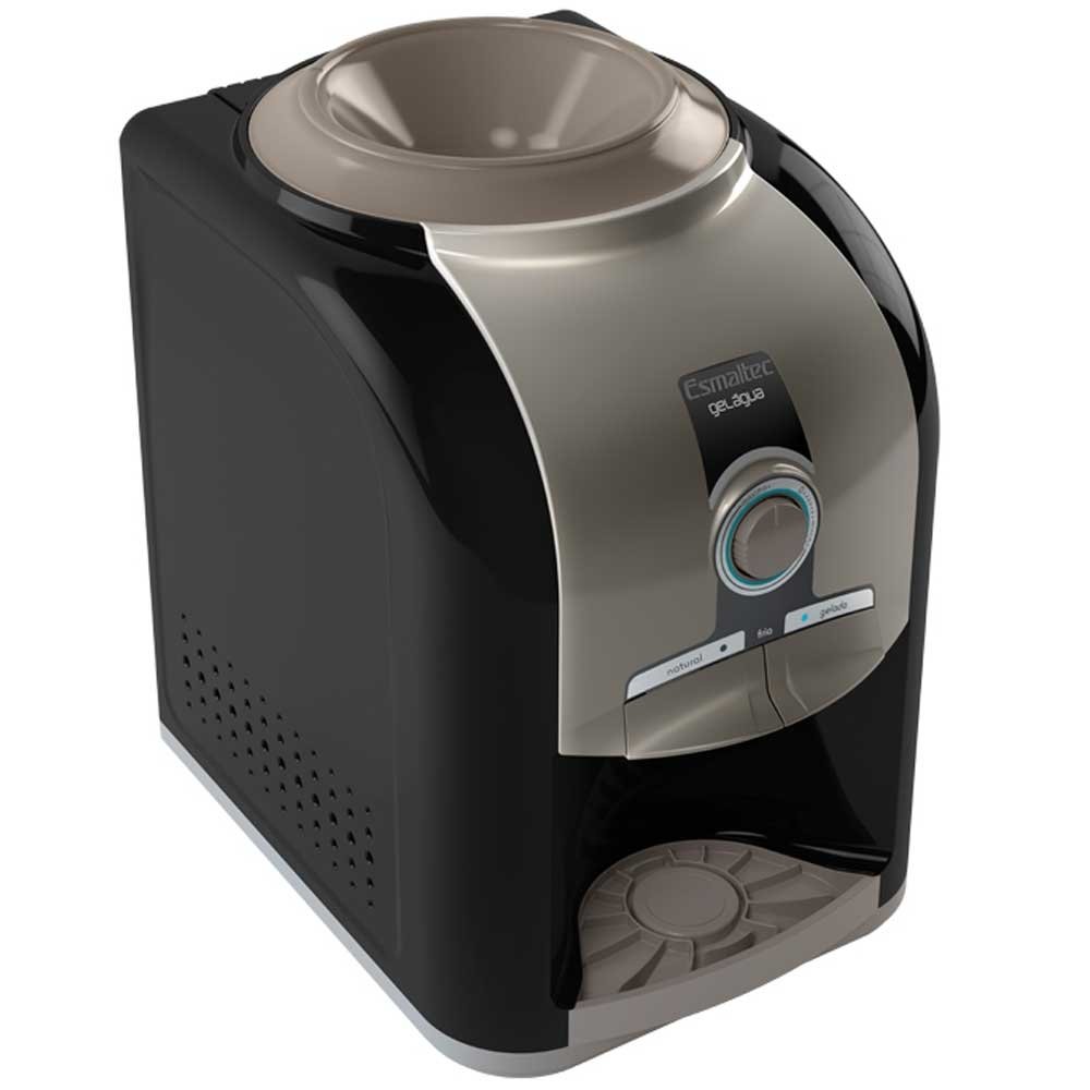 Bebedouro de Água de Mesa Esmaltec EGM30 Gelagua - com Compressor, Preto, 220V