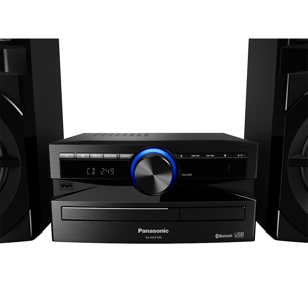 Mini System Panasonic SC-AKX100LBK USB, Bluetooth, Wireless Media, Max Juke, 250W RMS