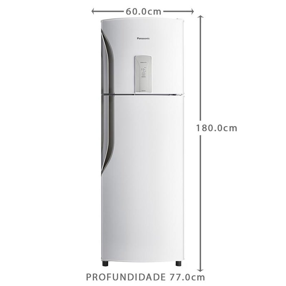Geladeira/Refrigerador Panasonic 387 Litros NR-BT40BD1W, Frost Free, 2 Portas NR, Branco, 220V