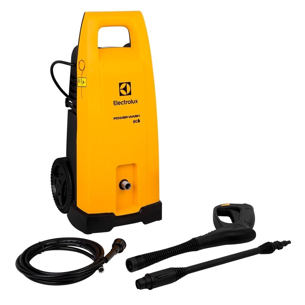 Lavadora de Alta Pressão Electrolux EWS30 Power Wash - 1800 PSI, 1450W, Econômica, Stop Total, Amarelo, 110V