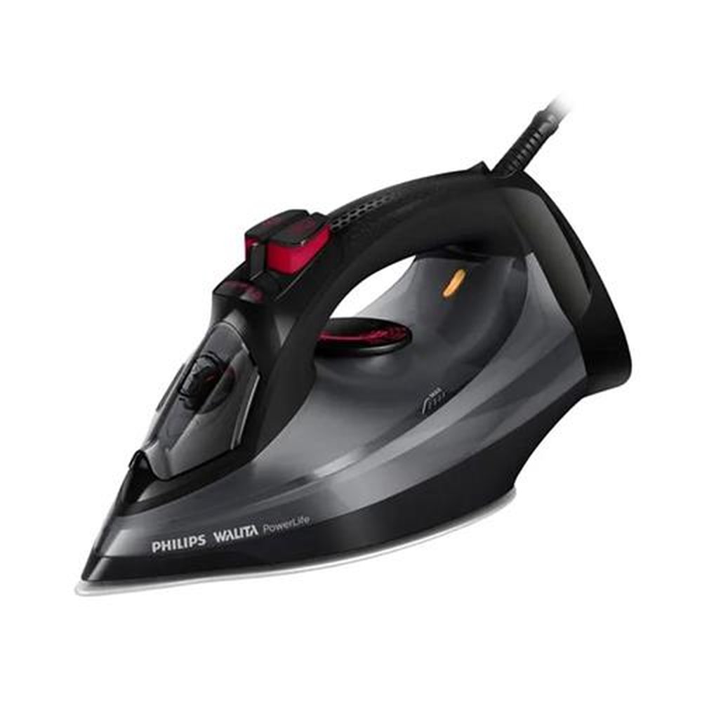 Ferro de Passar a Vapor Philips Walita PowerLife RI2995 Base SteamGlide, 1470W, Preto, 110V