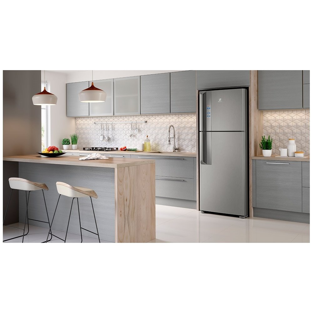 Geladeira/Refrigerador Electrolux 431 Litros IF55 | Frost Free, 2 Portas, Tecnologia Inverter, Platinum, 110V